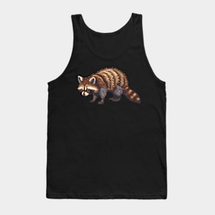 Raccoon in Pixel Form Tank Top